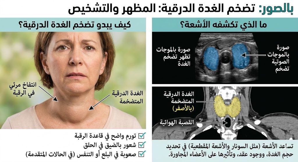 بالصور تضخم الغدة الدرقية: كيف يبدو شكله وما الذي تكشفه الأشعة؟