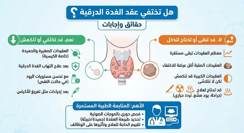 هل تختفي عقد الغدة الدرقية من نفسها؟