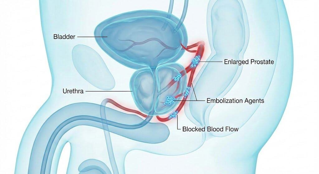 prostate artery embolization recovery time